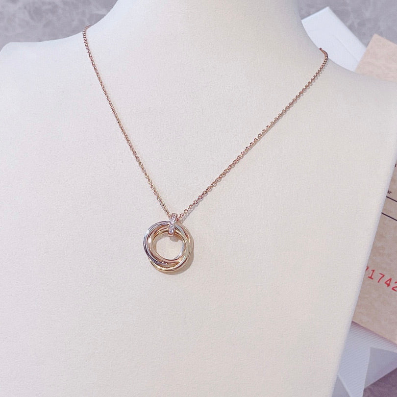 Aura TRINITY NECKLACE GOLD  DIAMONDS