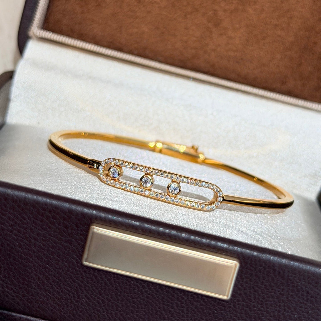 [Aura ]Move Pavé Diamond Bangle Bracelet M