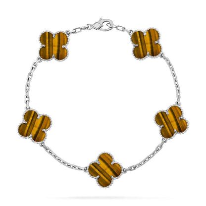 [Aura ]Neue CLOVER 5 MOTIVE TIGER EYE ARMBAND KOLLEKTION