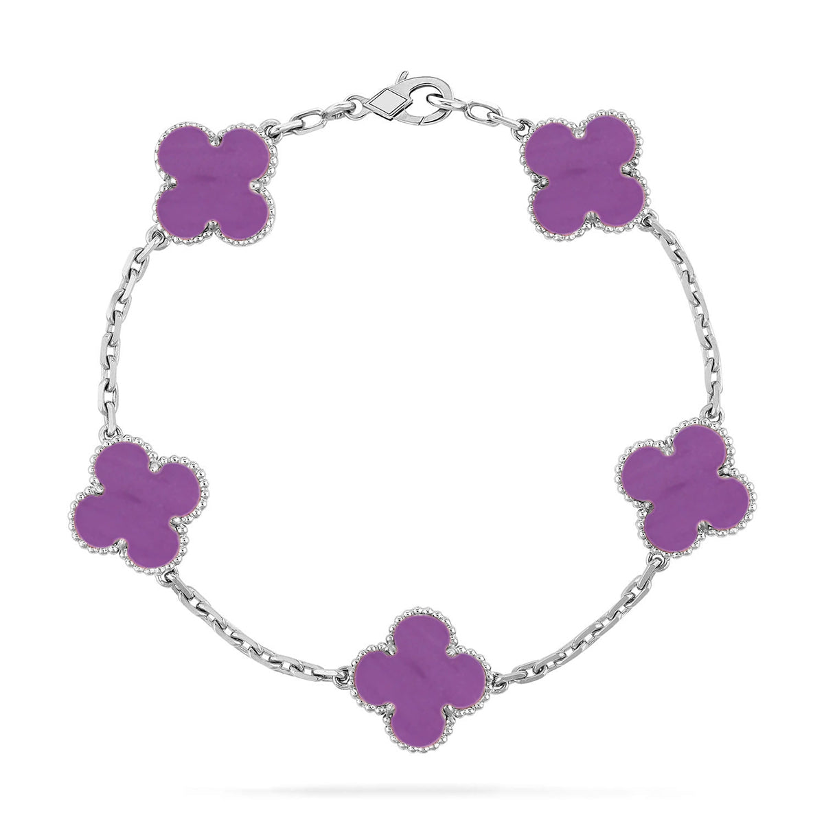 [Aura ]New  CLOVER 5 MOTIF VIOLET BRACELET COLLECTION