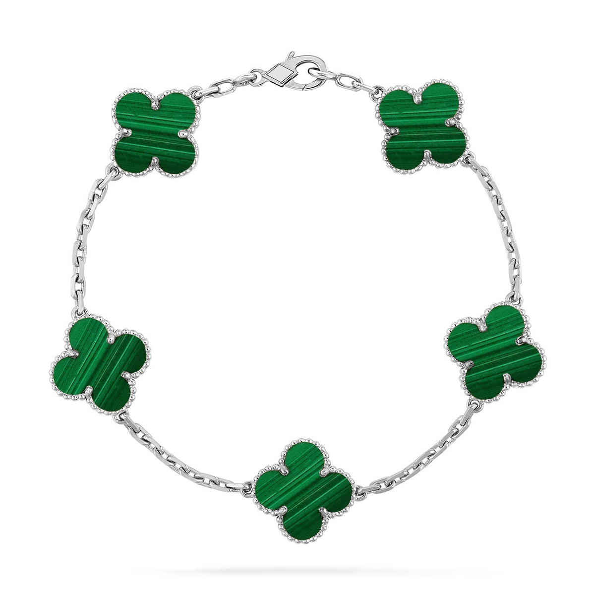 [Aura ]Neue CLOVER 5 MOTIV MALACHIT ARMREIF KOLLEKTION