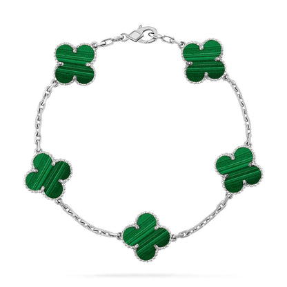 [Aura ]Neue CLOVER 5 MOTIV MALACHIT ARMREIF KOLLEKTION