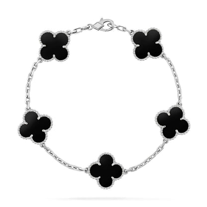 [⭐Aura ]New CLOVER 5 MOTIF ONYXS BRACELET COLLECTION