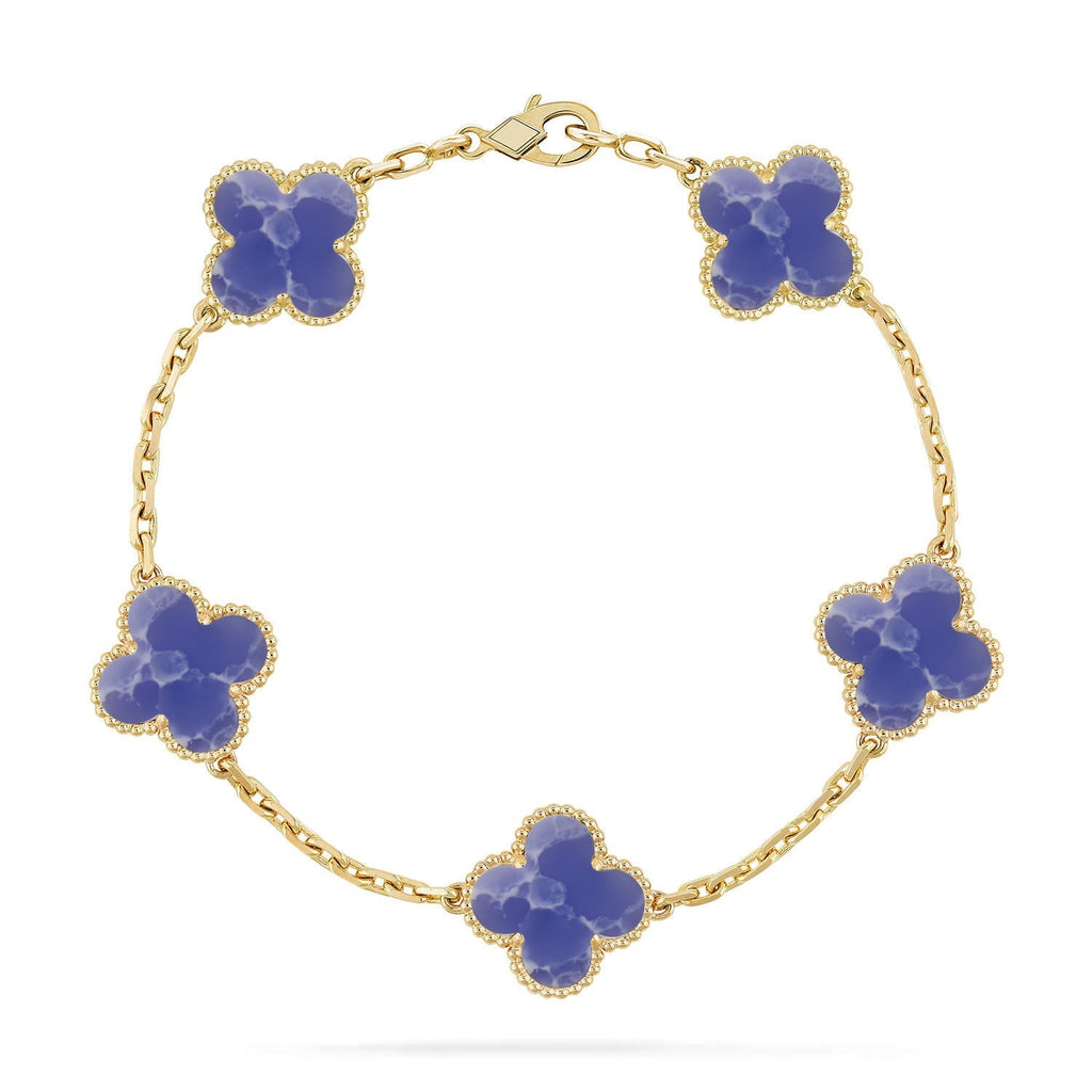 [Aura ]New CLOVER 5 MOTIF BLUE VEINS BRACELET COLLECTION