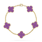 [Aura ]New  CLOVER 5 MOTIF VIOLET BRACELET COLLECTION