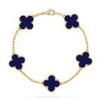 [Aura ]New CLOVER 5 MOTIF LAPIS LAZULI BRACELET COLLECTION