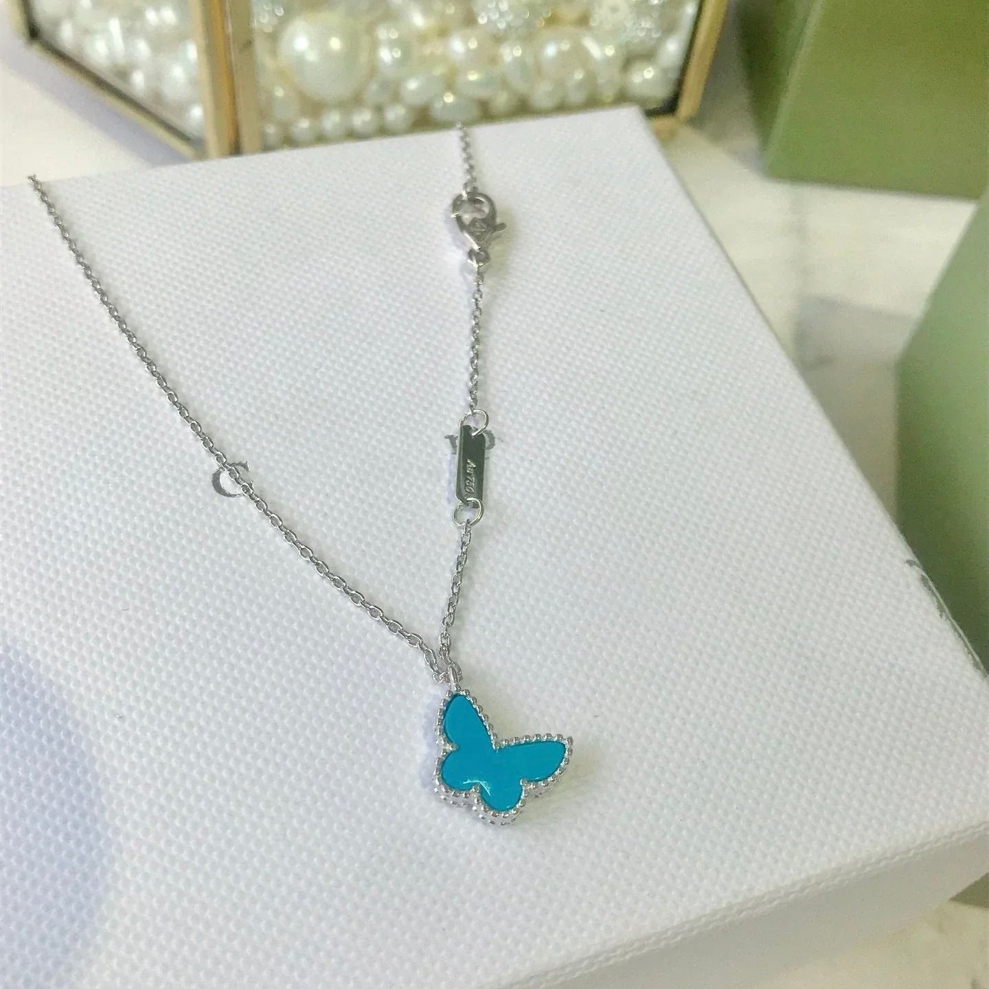 Aura BUTTERFLY TURQUOISE BUTTERFLY BRACELET SILVER