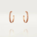 Aura LOVE DIAMOND PINK GOLD HOOP EARRINGS