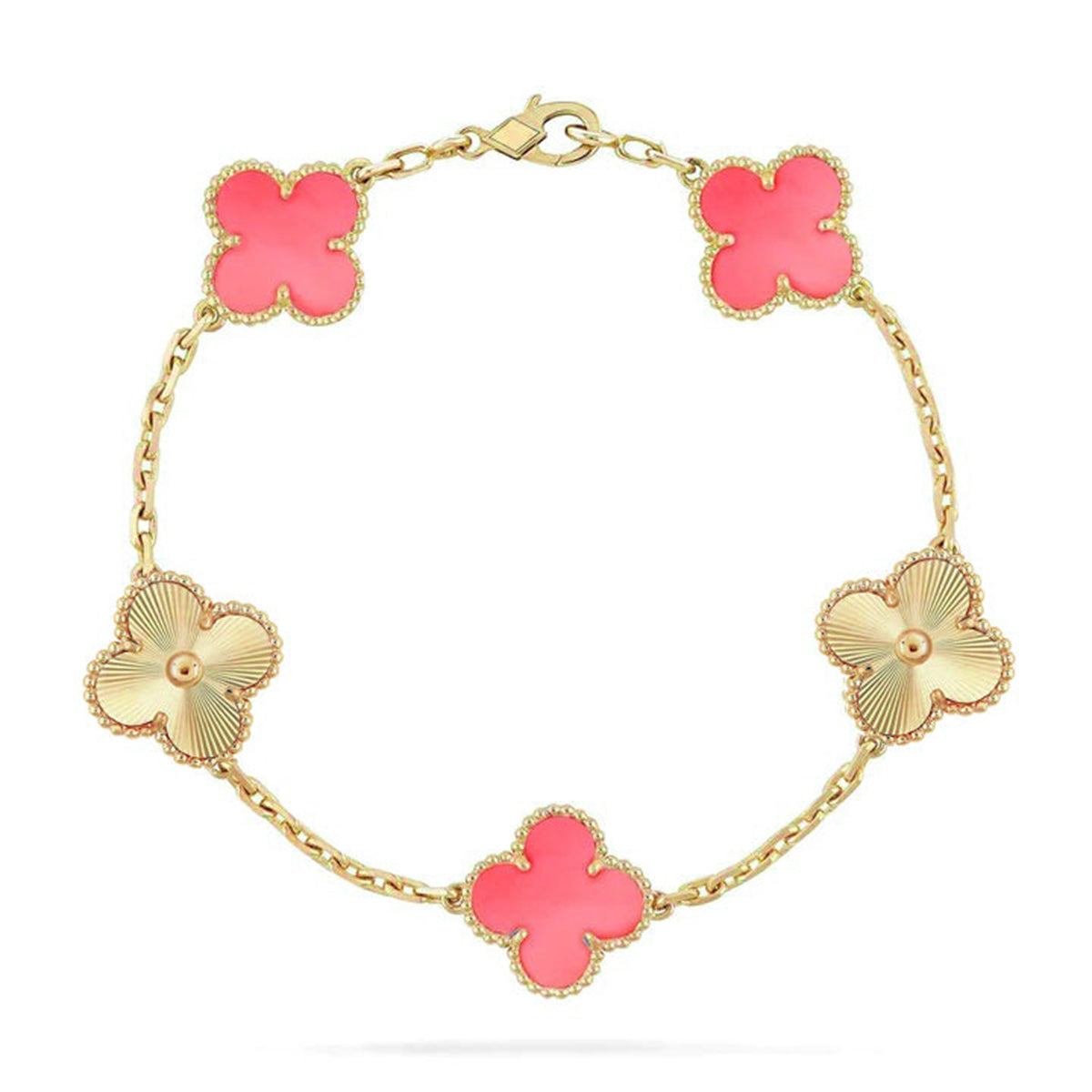 [Aura ]Neue CLOVER 5 MOTIVE ROSÉ-PERLMUTT-ARMBAND-KOLLEKTION