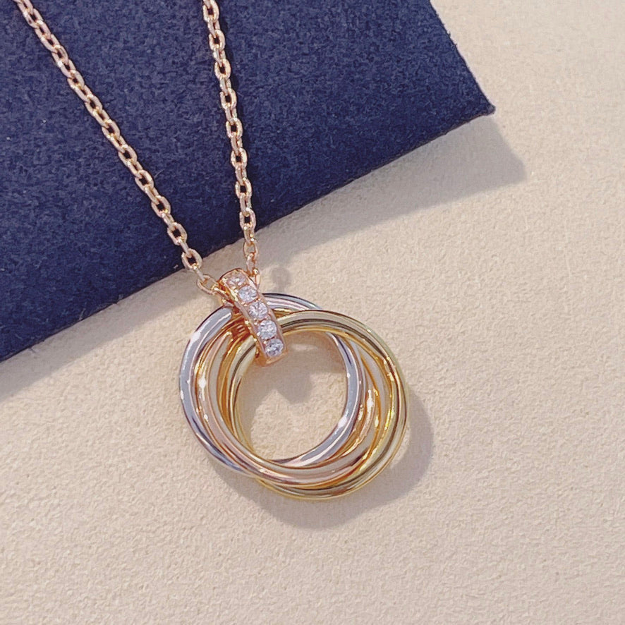Aura TRINITY NECKLACE GOLD  DIAMONDS