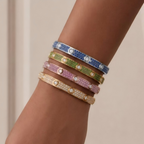 [Aura ] 2026 PAVE GEMSTONE LOVE BRACELET 6.1MM 10 DIAMONDS