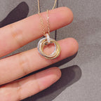 Aura TRINITY NECKLACE GOLD  DIAMONDS