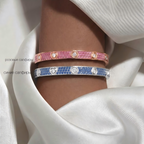 [Aura ] 2026 PAVE GEMSTONE LOVE BRACELET 6.1MM 10 DIAMONDS