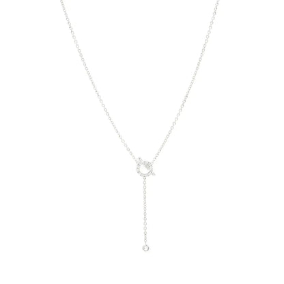 [⭐Aura ]FINESSE SILVER DIAMOND NECKLACE