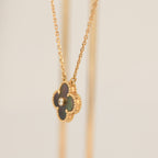 Aura CLOVER 15MM DIAMOND AND MOTHER-OF-GREY NECKLACE