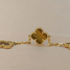 [Aura ]New  CLOVER 5 MOTIFS TIGER EYE BRACELET COLLECTION