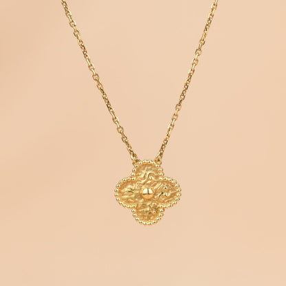 [⭐Aura ]CLOVER 15MM  BRONZING NECKLACE