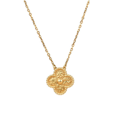 [⭐Aura ]CLOVER 15MM  BRONZING NECKLACE