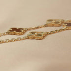 [Aura ]New  CLOVER 5 MOTIF RED CORNELIAN BRACELET COLLECTION