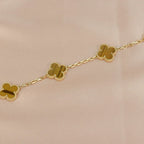 [Aura ]New  CLOVER 5 MOTIFS TIGER EYE BRACELET COLLECTION