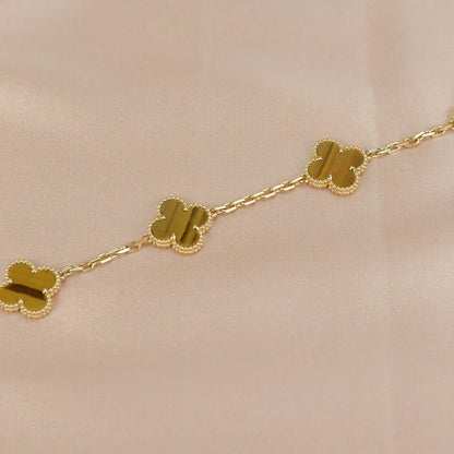 [Aura ]Neue CLOVER 5 MOTIVE TIGER EYE ARMBAND KOLLEKTION