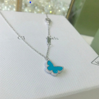 [⭐Aura ]BUTTERFLY TURQUOISE BUTTERFLY BRACELET SILVER