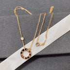 Aura LOVE NECKLACE 16MM 2 DIAMONDS