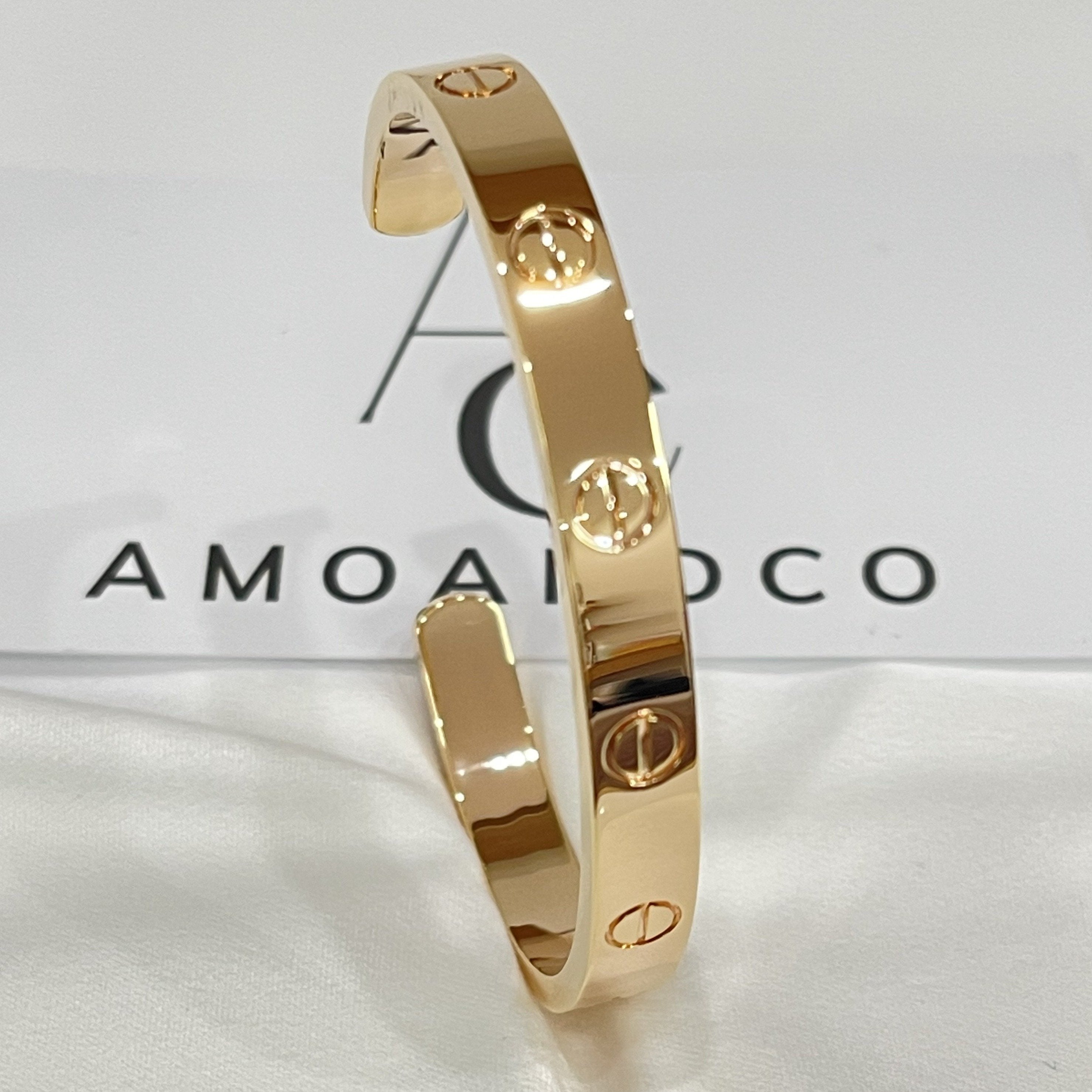 Aura LOVE BRACELET 6.1MM OPEN CUFF