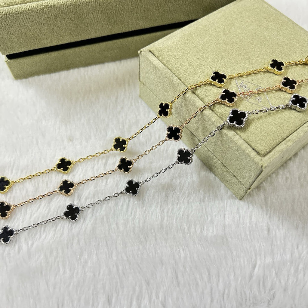 [Aura ]CLOVER 6 MOTIF  ONYXS BRACELET