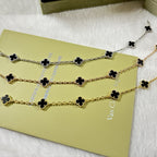 [Aura ]CLOVER 6 MOTIF  ONYXS BRACELET