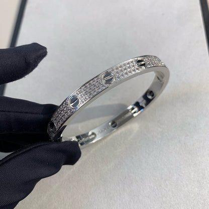 [⭐Aura ]LOVE BRACELET 6.1MM DIAMOND-PAVED CERAMIC