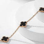 Aura CLOVER 10 MOTIFS ONYX NECKLACE