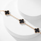 Aura CLOVER 10 MOTIFS ONYX NECKLACE
