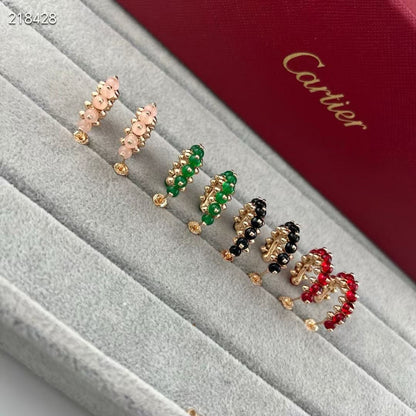 [⭐Aura ] NEW COLORED GEMSTONE COLLECTION SMALL HOOP EARRINGS
