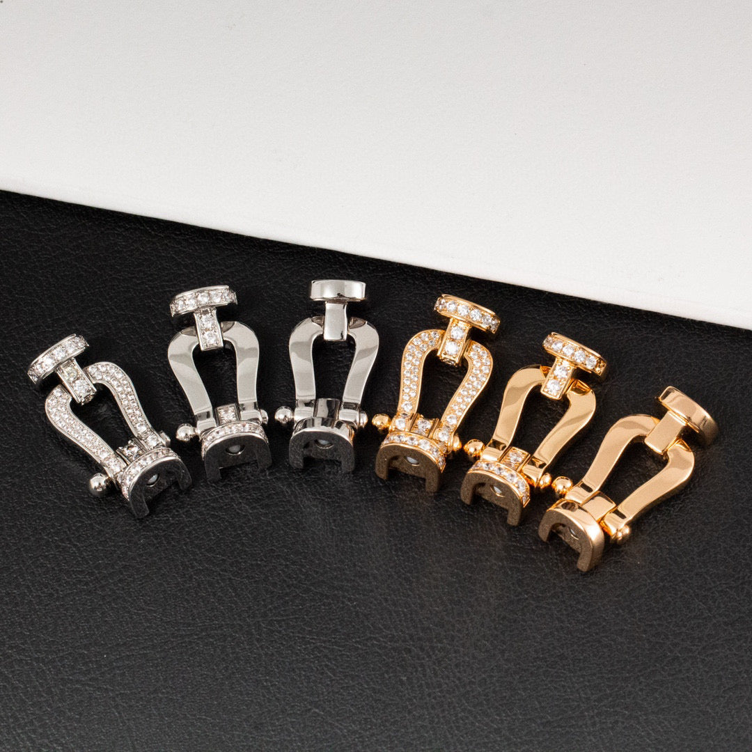 Aura FORCE LARGE HORSESHOE FULL DIAMOND BRACELET GOLD