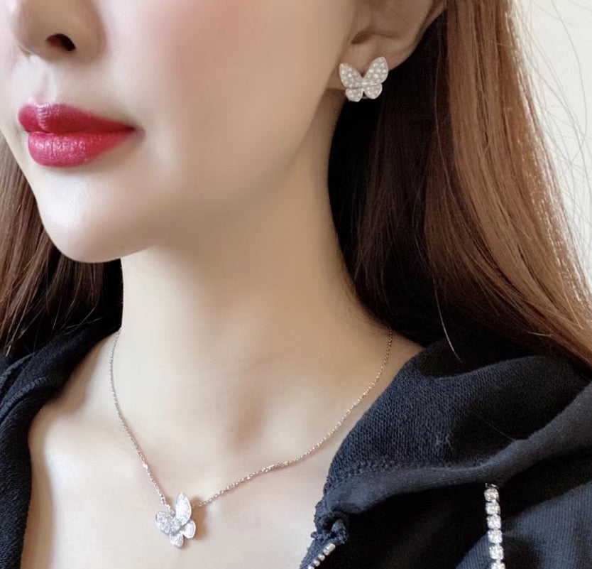 Aura BUTTERFLY ALL DIAMOND OHRRINGE