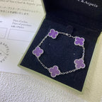 [Aura ]New  CLOVER 5 MOTIF VIOLET BRACELET COLLECTION