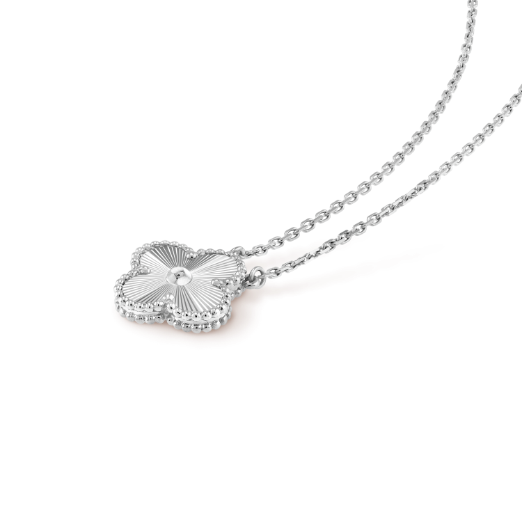Aura CLOVER 15MM LASER HALSKETTE SILBER