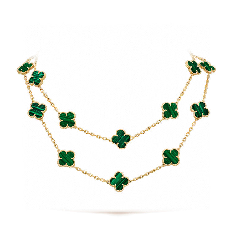 Aura CLOVER 20 MOTIFS MALACHITE GOLD