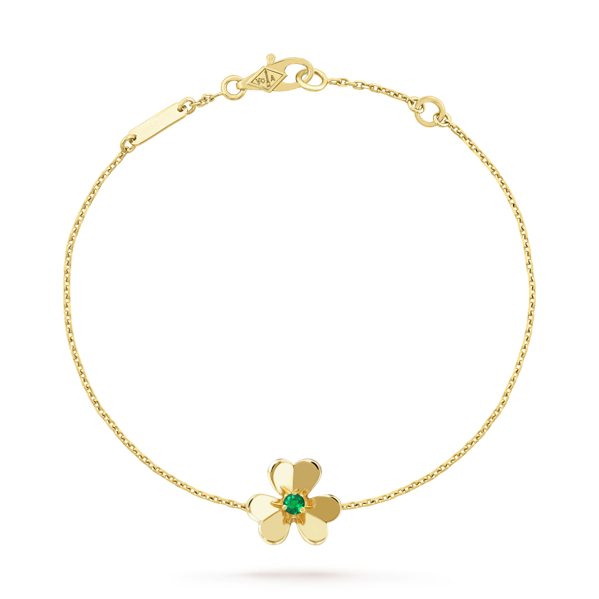 Aura FRIVOLE GOLD FLOWER PINK MALACHITE BRACELET