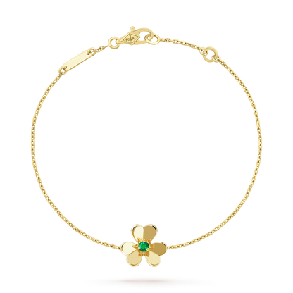[⭐Aura ]FRIVOLE GOLD FLOWER PINK MALACHITE BRACELET