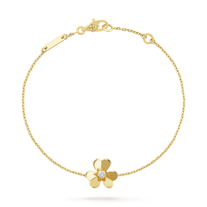[⭐Aura ]FRIVOLE GOLD FLOWER PINK MALACHITE BRACELET