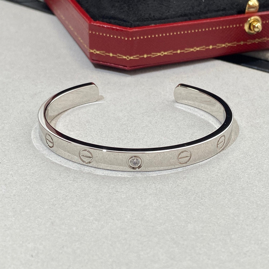 Aura LOVE ARMREIF 6.1MM 1 DIAMANT OFFENE SPANGE
