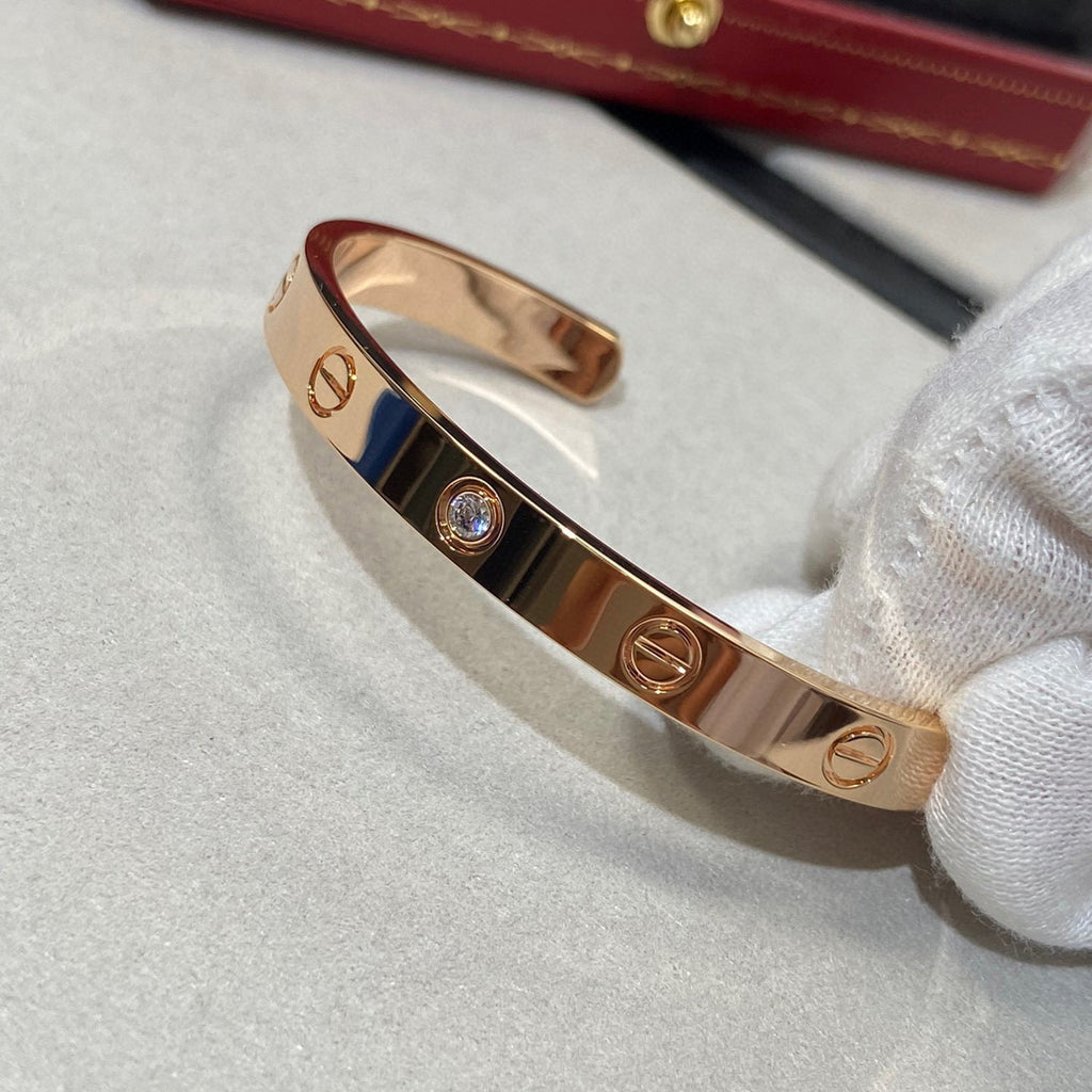 Aura LOVE ARMREIF 6.1MM 1 DIAMANT OFFENE SPANGE