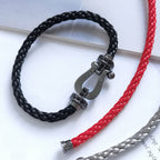Aura FORCE LARGE SERIES HORSESHOE BLACK SAMURAI BRACELET