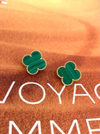 [Aura ] CLOVER LARGE (20mm) 1 MOTIFS GREENER MOP STUD EARRINGS