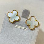 [Aura] CLOVER LARGE (20mm) 1 MOTIV WEISSE PERLMUTT-OHRSTECKER