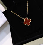 Aura CLOVER 15MM KARNEOL EINZELBLUMEN-HALSKEtte