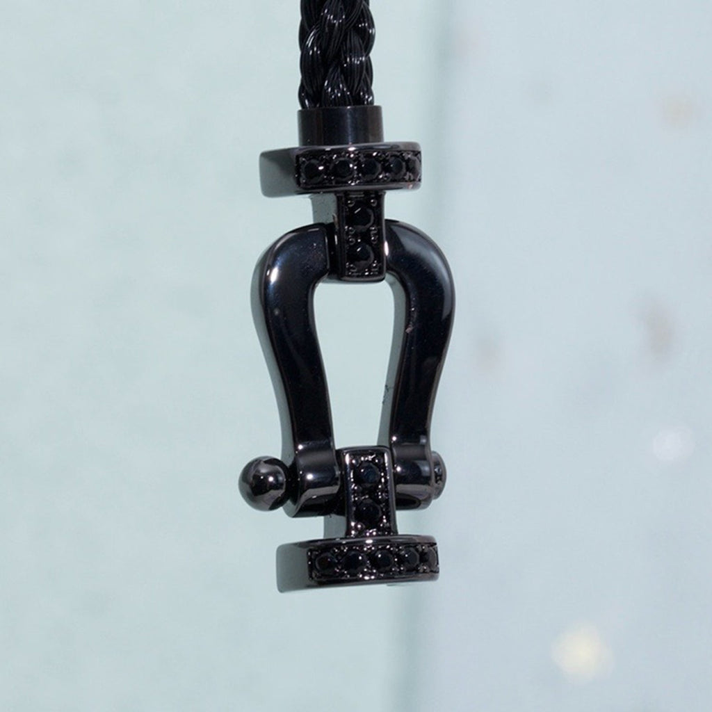Aura FORCE LARGE SERIES HORSESHOE BLACK SAMURAI BRACELET