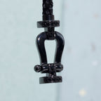 Aura FORCE LARGE SERIES HORSESHOE BLACK SAMURAI BRACELET